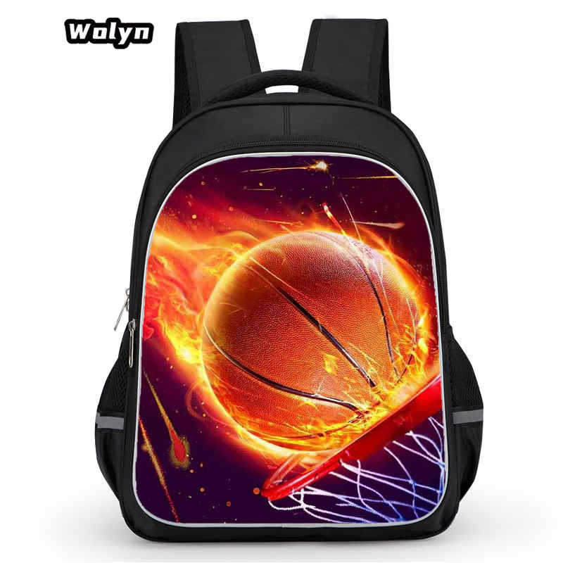 Basketball Basketball School Bag High Definition Printing Multifunctional Load Reduction Spine Protection Lightweight Backpack