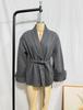 Women's Long Sleeve Oversized White Fur Trim Collar Casual Coat