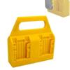 1pc Battery Storage Rack Four-Slot Capacity Yellow Multi-Purpose Portable Battery Holder Storage Box Space Saving Organizer