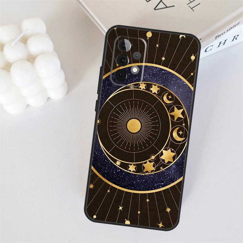 Sun and Moon For Samsung Galaxy A56 A36 A26 A16 A05 A06 A22 A32 A52 A54 A34 A14 A55 A15 A53 A33 A35 Case