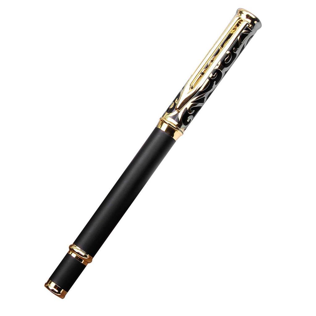 Metal Signature Pen Business Office Black Ballpoint Pen Student Exam Writing Pen