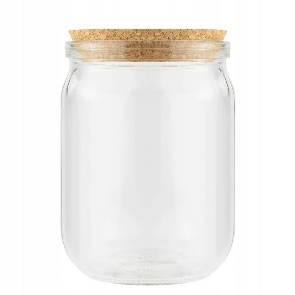 Glass Jar with Cork 500ml Food Container