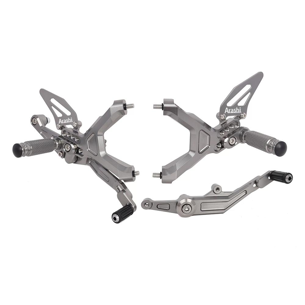 

Motorcycle CNC Adjustable Rearset Front Foot Pedal For BMW S1000RR 2019-2024 M1000RR 2021-2023 Racing Foot Pedal сірий колір