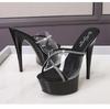 Pantofole da donna con tacco 15 cm, discoteca sexy, moda, acqua alta, LFD-8661-45