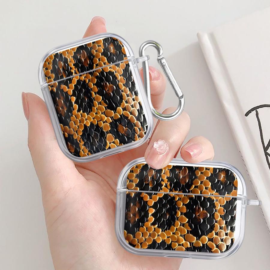 Case For Airpods 1 4 Pro2 3 Pro Pro3 2 Clear Earphone Cases Cover Snakeskin Pattern