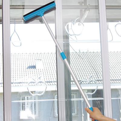 Hi Scratch Glass Window Cleaner Wiper Adjustable Long Handle Cleanning Brush Bathroom Anti-slip Cleaner