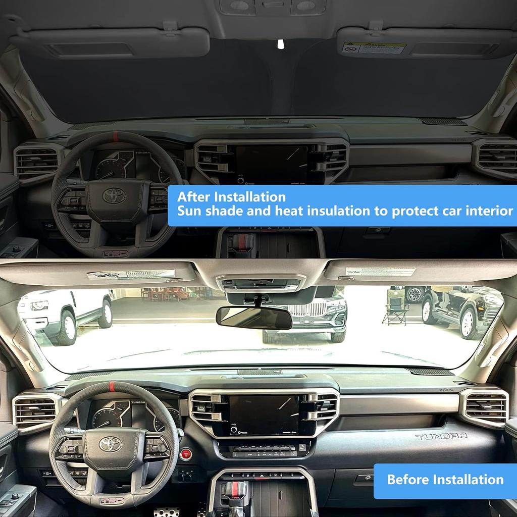 Windshield Sun Shade Fit 2025 2024   - Toyota RAV4 Prime LE Hybrid XLE XLE Premium Adventure TRD Off Road Front Window Sunshade Accessories SUV Sun