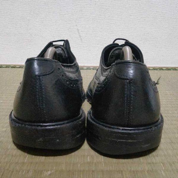 70s-80s USA Vintage/10.5C/27.5-28.0/Black/Goodyear Welt Longwing Brogues/Felt Tongue/Kenmoor(USED)