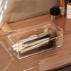 Clear Makeup Sponges Organizer Acrylic Puff Storage Case Portable Makeup Brushes Storage Box