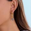 Unique Ear Jewelry Heart Pendant Earrings Stainless Steel Texture Modern Women Jewelry Present for Women and Girls