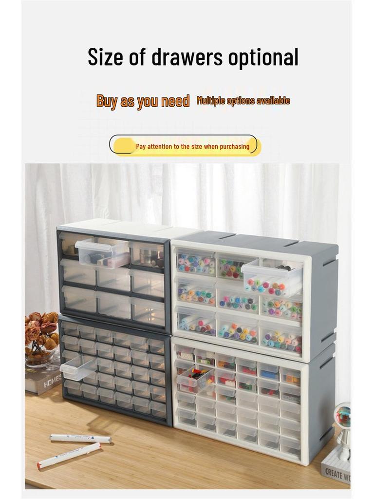 Combinable Drawer-Style Compartment Box for Screws, Parts, Building Blocks, and Electronics