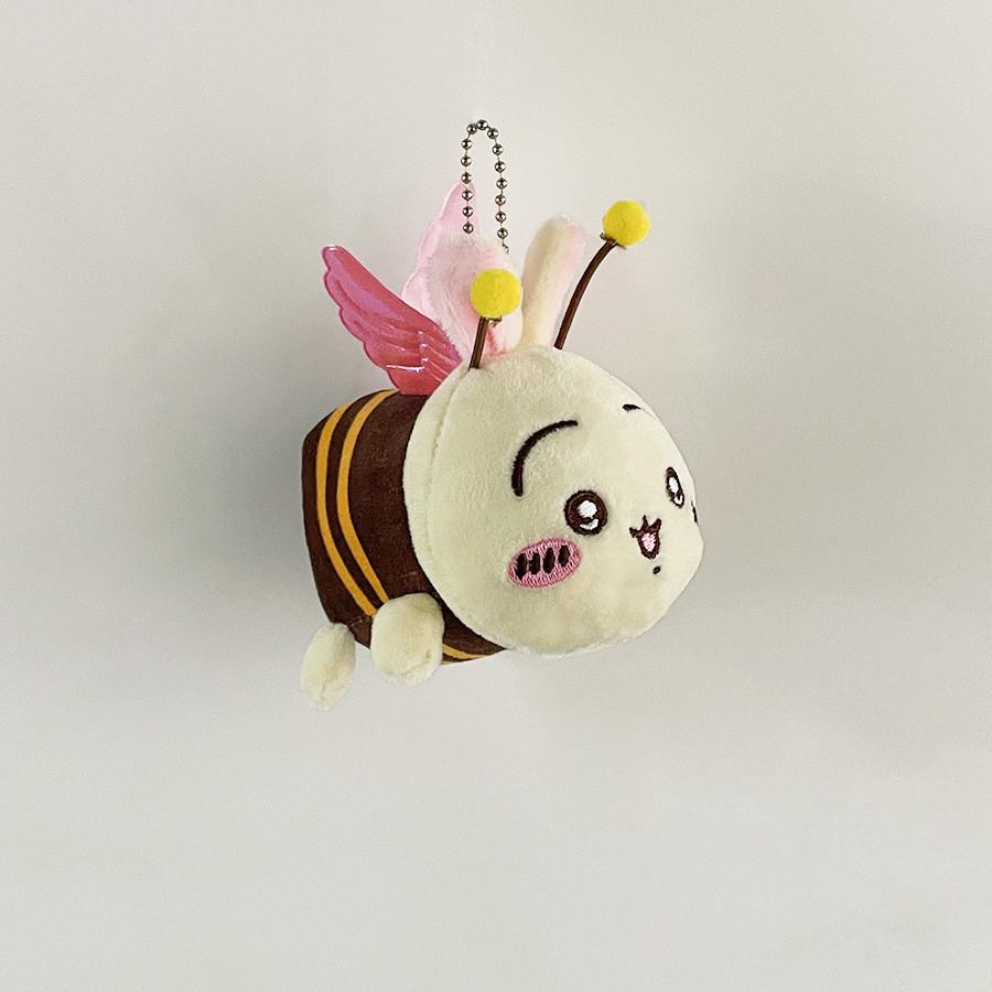 Adorable Plush Bee Toy Cute Animal Stuffed Doll Perfect For Children's Gifts And Bag Accessories