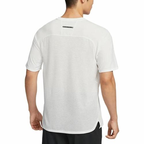 Nike Brand Logo Raglan Sleeve Quick-Dry Short-Sleeve T-Shirt for Men, White