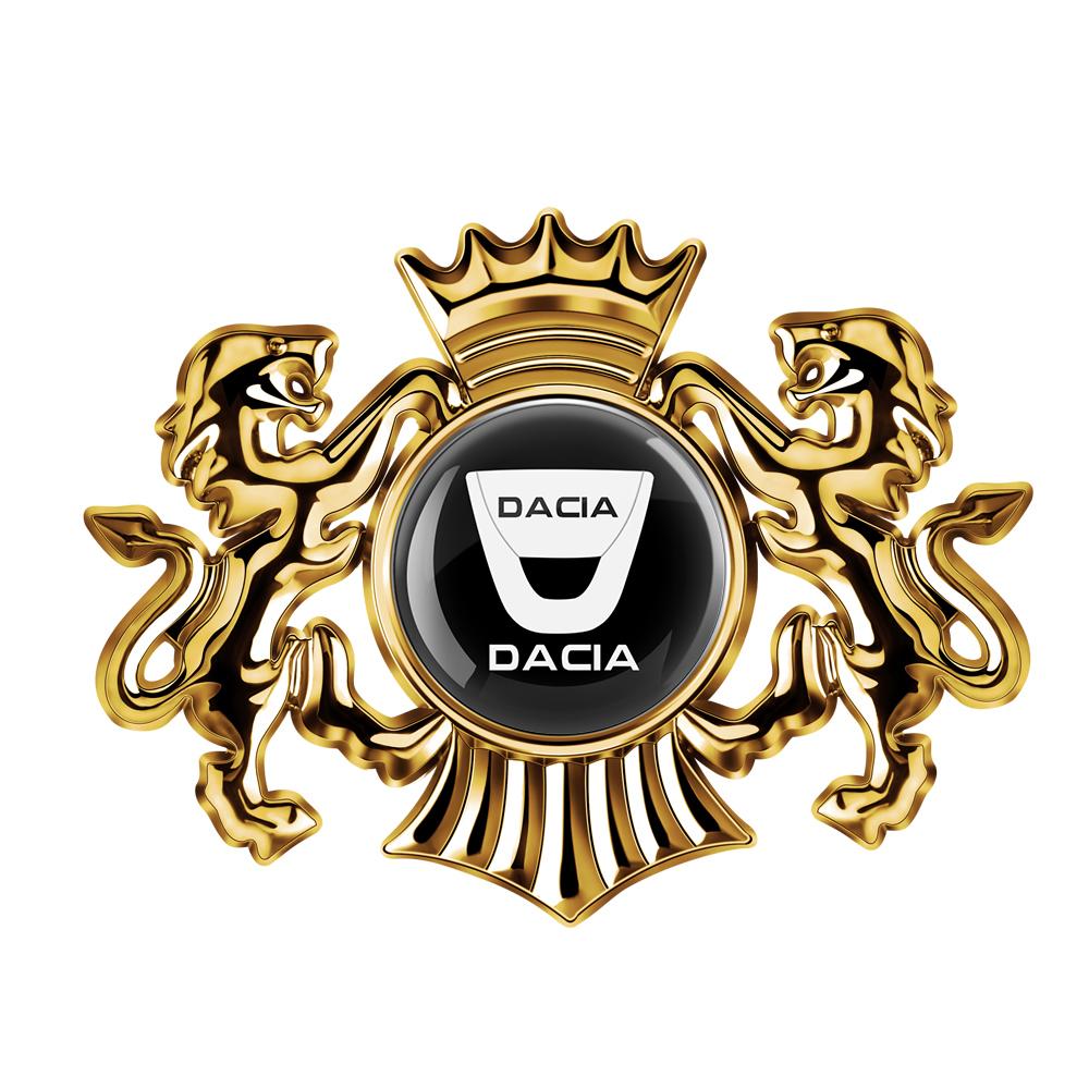 1 PZ Sticker Decorativo per Carrozzeria e Bagagliaio Stile Auto Adesivo Emblema Leone Corona 3D in Metallo per Dacia Duster Logan 3 Mcv Sandero MK2 Stepway