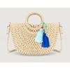 Arrival Women's Paper Straw Woven Bag - Shell Accents Tote & Crossbody Bag for Vacation Essentials & Trendy Outfits