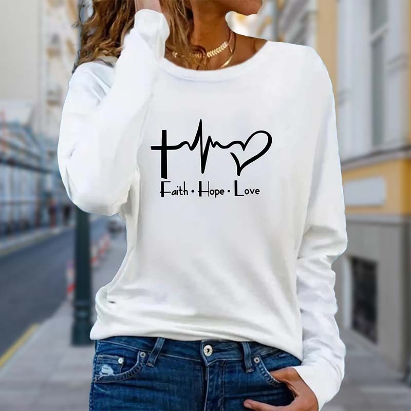 Femei Topuri Toamna Loose Cat Print Causal Tricou Maneca Lunga Top Bluza