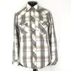 USED/Made In Japan/HOLLYWOOD RANCH MARKET Check Long Sleeve Shirt/Men’s S/1/Gray×White/Snap Buttons