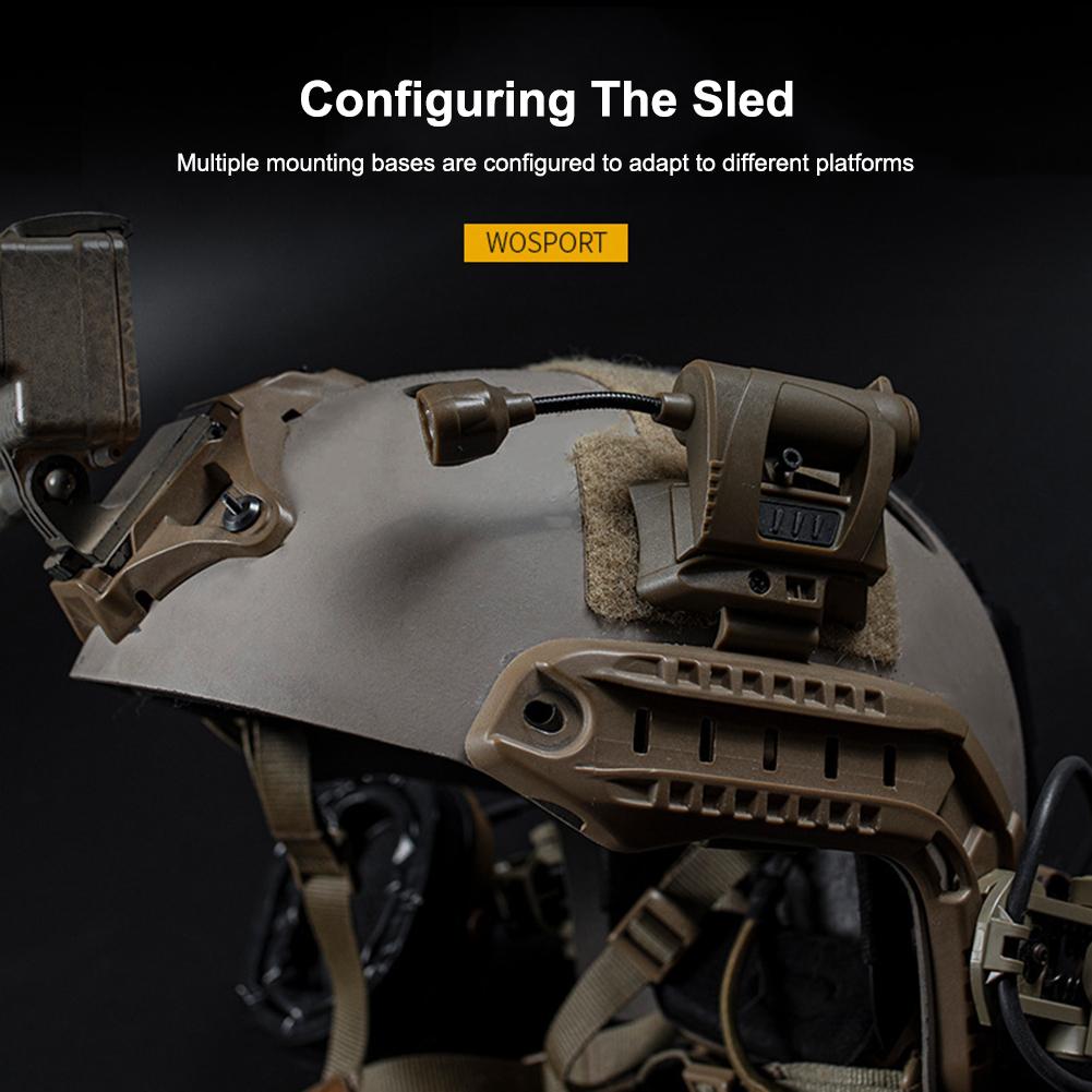 Tactical Helmet Light Charge Mpls 4 Modes Green Red IR Laser Helmet Lamp Energy Saving Hunting Military Helmet Flashlight