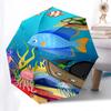 1pc Sea Life Ocean Automatic Open/Close Umbrella with 8 Rib Windproof Canopy,Compact & Portable Travel Umbrella10322