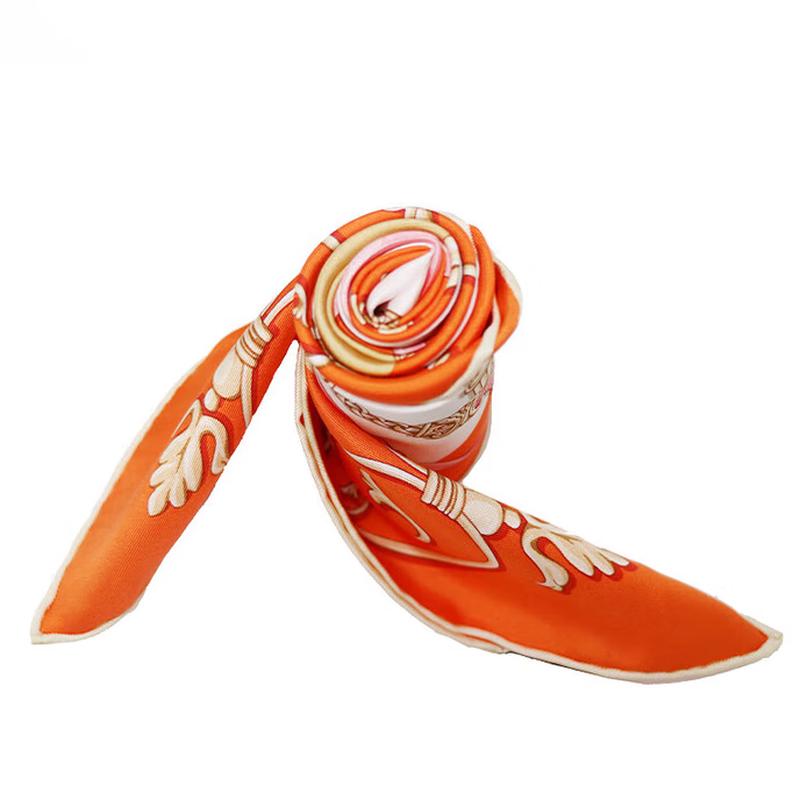 Aurora Love Letter Orange Silk Scarf