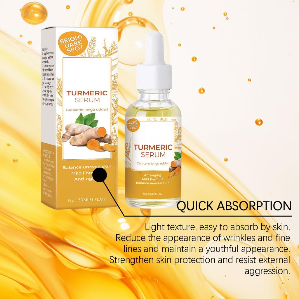 Gesichtsreiniger, schäumender Gesichtsreiniger + Kurkumaserum, Hautpflege, Tiefenreinigung, Feuchtigkeitsspendend für jede Haut, 30 ml