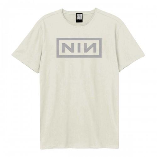 Amplified Unisex Adult White Logo NIN T-Shirt