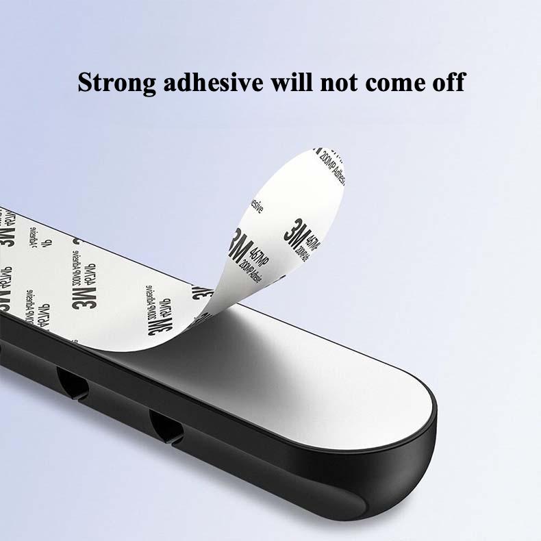 7-hole cable manager USB cable fixed hub self-adhesive power cord fixed clip headphone winder