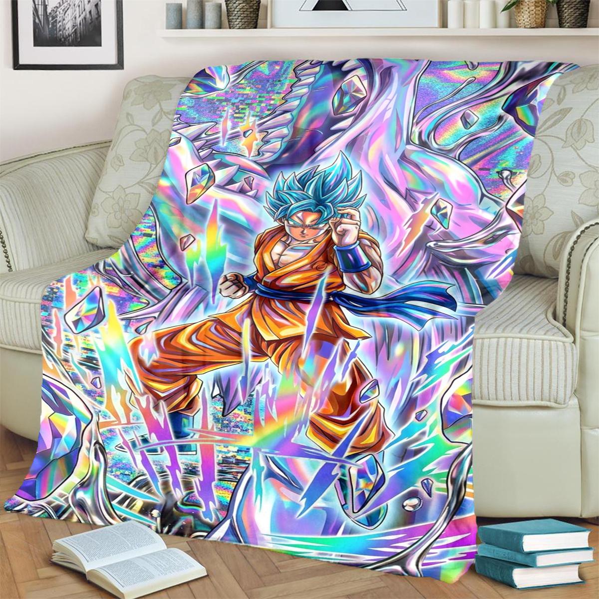 

Dragon Ball! Themed Flannel Blanket Warm Comfortable for Bedrooms, Sofas, Beds, Chairs, Picnics, Travel 75x90cm