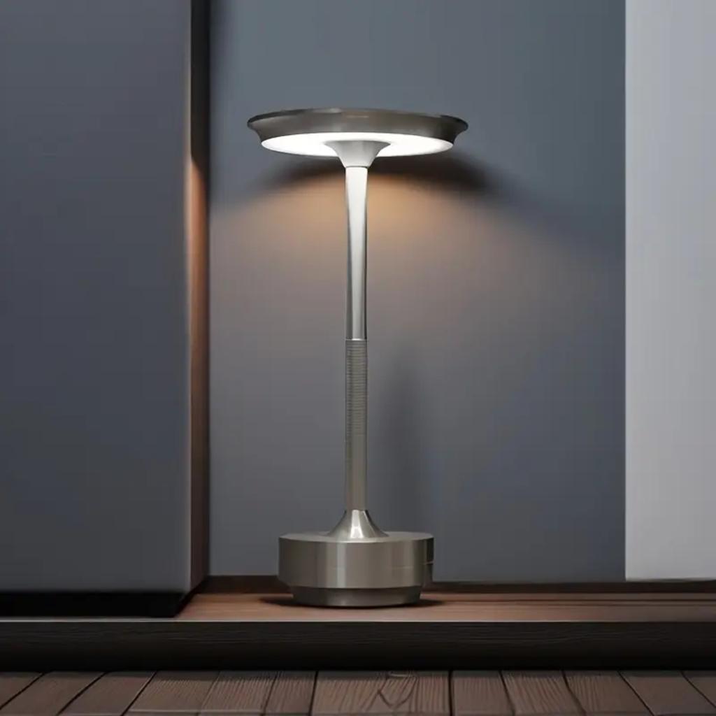 Modern Nordic El Dining Room Light Rechargeable Tricolor LED Table Lamp Study Bedroom Camping Night Light