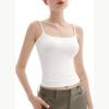 Solid Color Sleeveless Camisole Top Women's Solid Color Square Collar Sleeveless Sling Tops