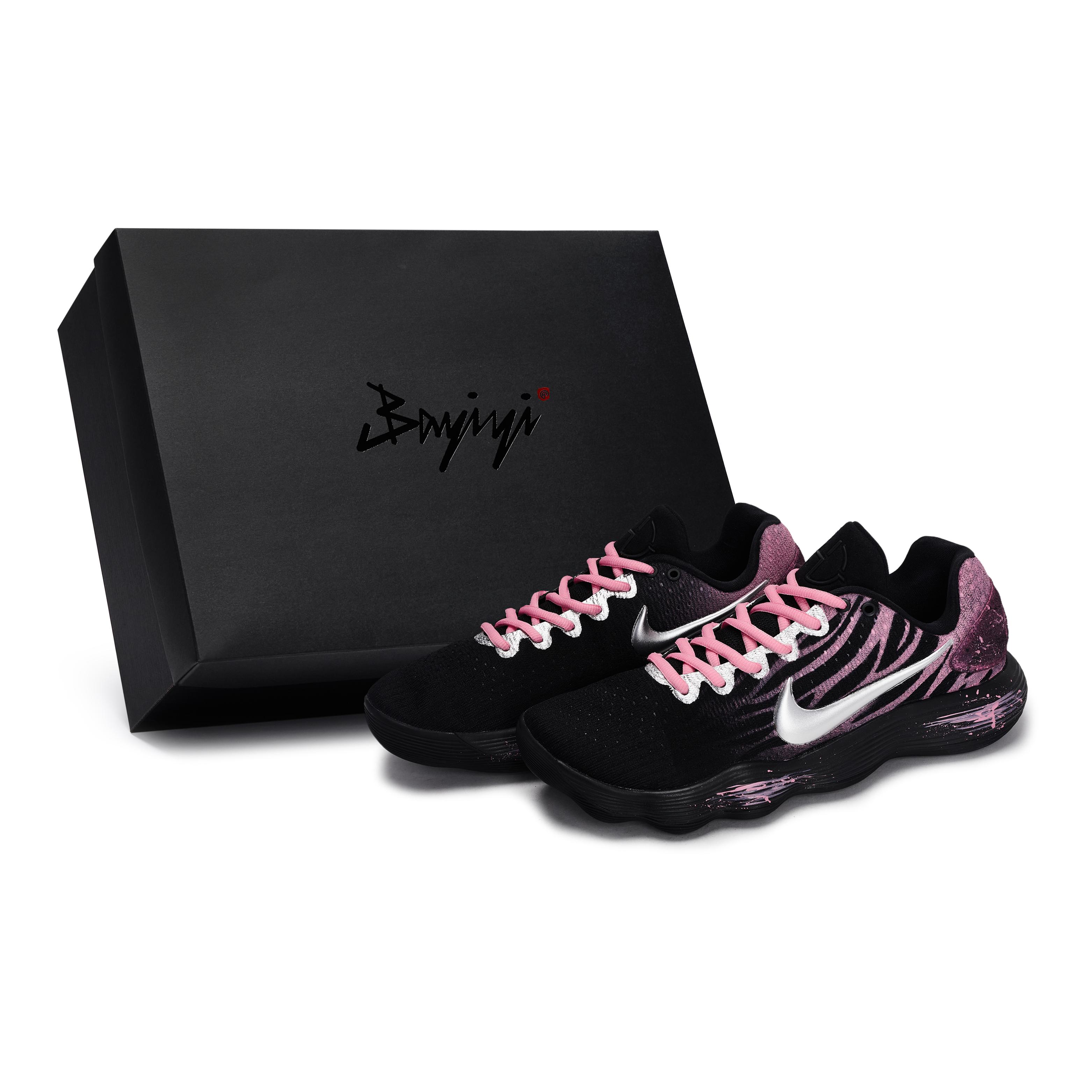 

Nike Hyperdunk 2017 Mist Hunter Abrasion Resistant Low top Basketball Shoes Unisex Black Pink IH0634-070(Team80-SBOX) 42