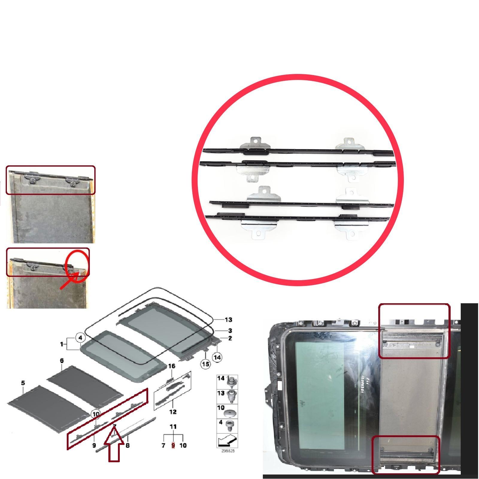 Staffa Scorrevole Binario Tenda Tetto Apribile Testata E