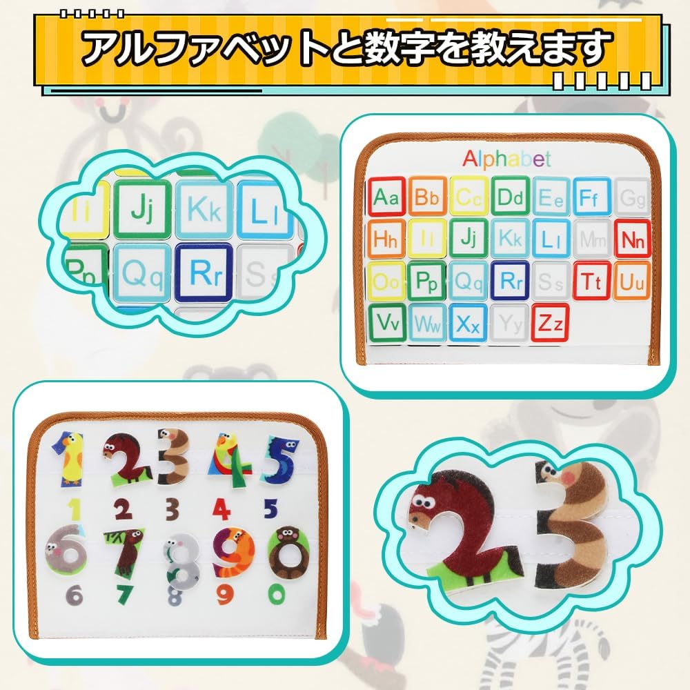 Montessori Educational Sticker Alphabet Dressing Learning Dressing Learning Fingertip Buttoning Basic Tying Sensory Fingertip Gift for Boys and Baby