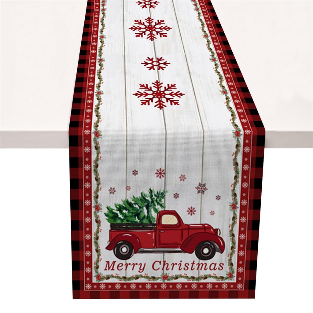 Christmas Table Runner, Table Cloth, Seasonal Winter Xmas Holiday Kitchen Dining Table Decoration 13 X 72 Inch