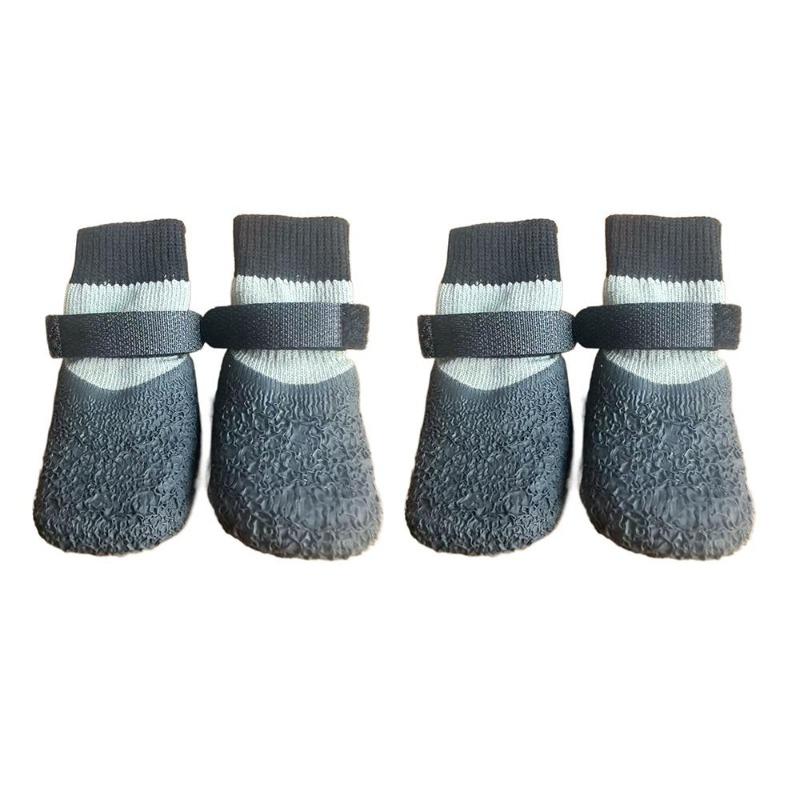 4Pcs/Set Non-slip Dog Shoes Waterproof Pet Boots Cute Puppy Mesh Shoes Pet Supplies