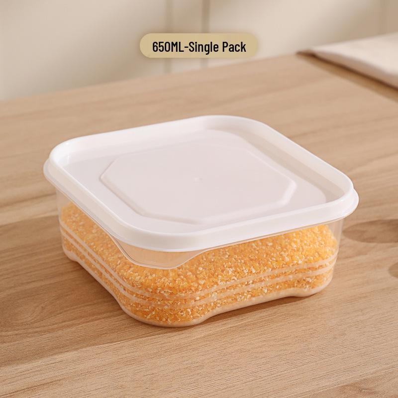 Food Grade Transparent Plastic Square Grain Storage Jar