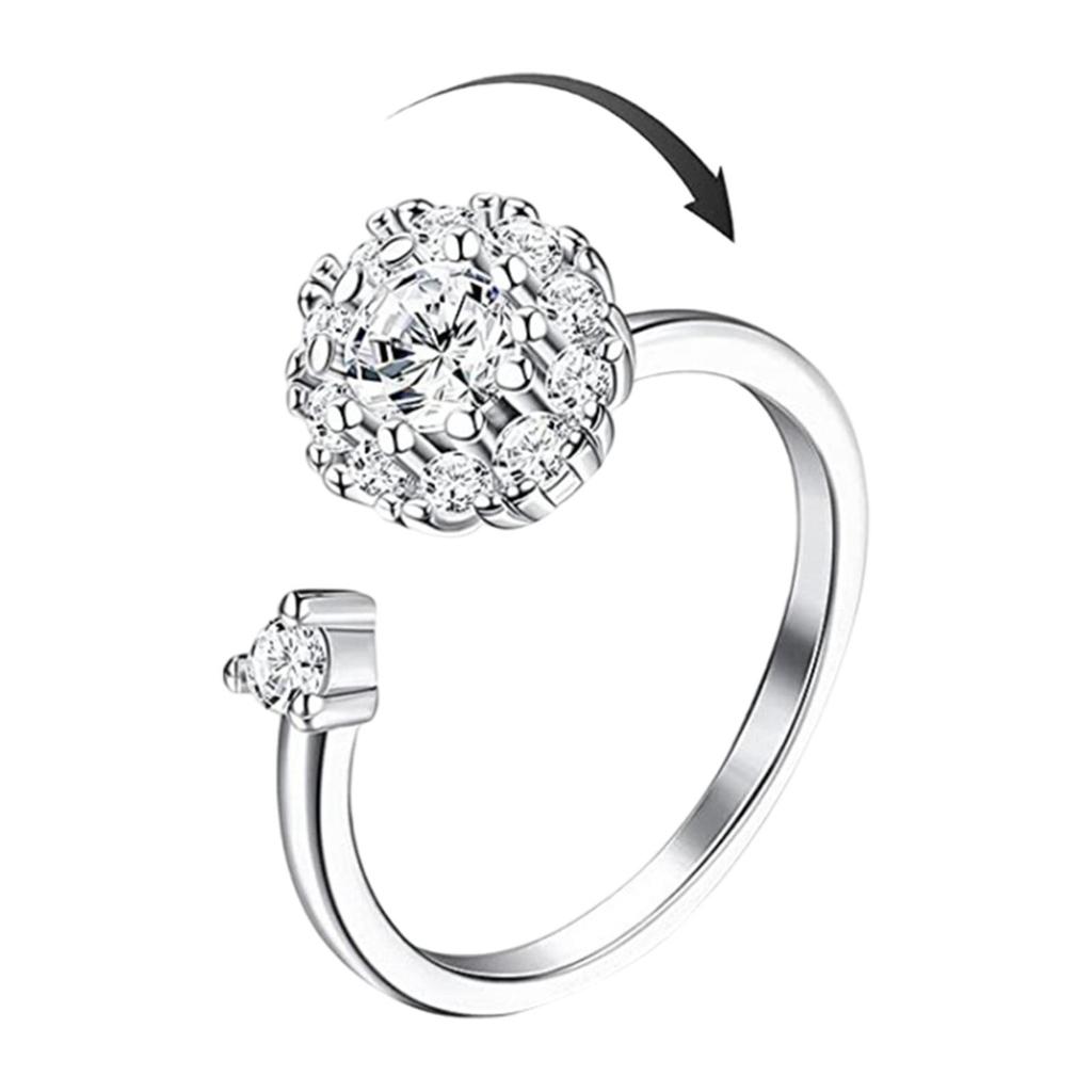 Buy 6 PCS Adjustable Minimalist Statement Rings Silver Stackable ...