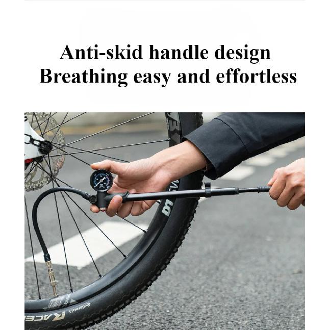 Light Pressure Cylinder Aluminum Alloy Front Fork Pump Rear Shocked Absorber Road Bicycle Inflatable 300PSI Bike Accessories