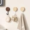 Solid Wood Wall Mount Hook No Drilling Bathroom Hook Space Saving Wood Hook  Door Hanging