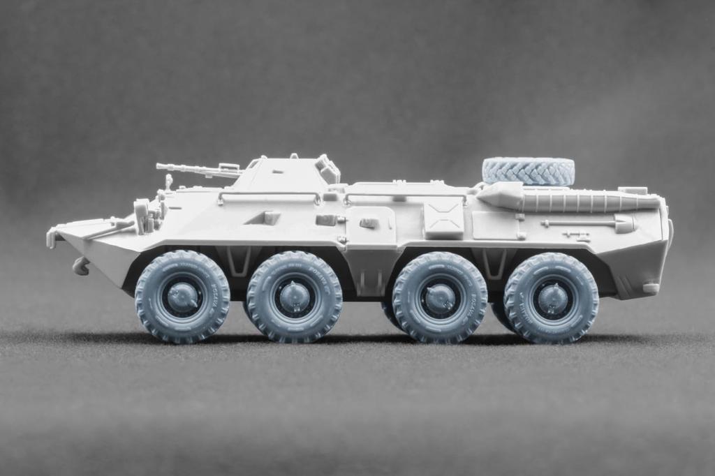 Armored Personnel Carrier Wheel Set Trumpeter Plastic Model Parts SCXWM72013 Scale-X 1/72 BTR-80 KI-113 (9 Pieces) (For Ace) (Military Vehicle)