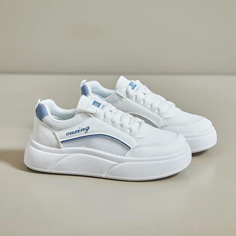 

Модная женская обувь 2024 года, новая толстая подошва, белая дышащая платформа, теннисные женские кроссовки для бега, женские повседневные кроссовки Zapatillas 40