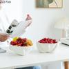 Girl Sculpture Fruit Bowl Creative White Storage Tray Dessert Plate Fruits Plate Living Room Coffee Table Household Fruit Tray