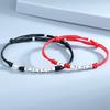 A pair of couple's bracelets s9Silver bamboo knot red rope bracelet for men and women, simple style