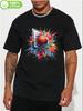 LocalColorful Basketball Tie-Dye Graphic T-shirt - 100% Cotton Soft Breathable 180g