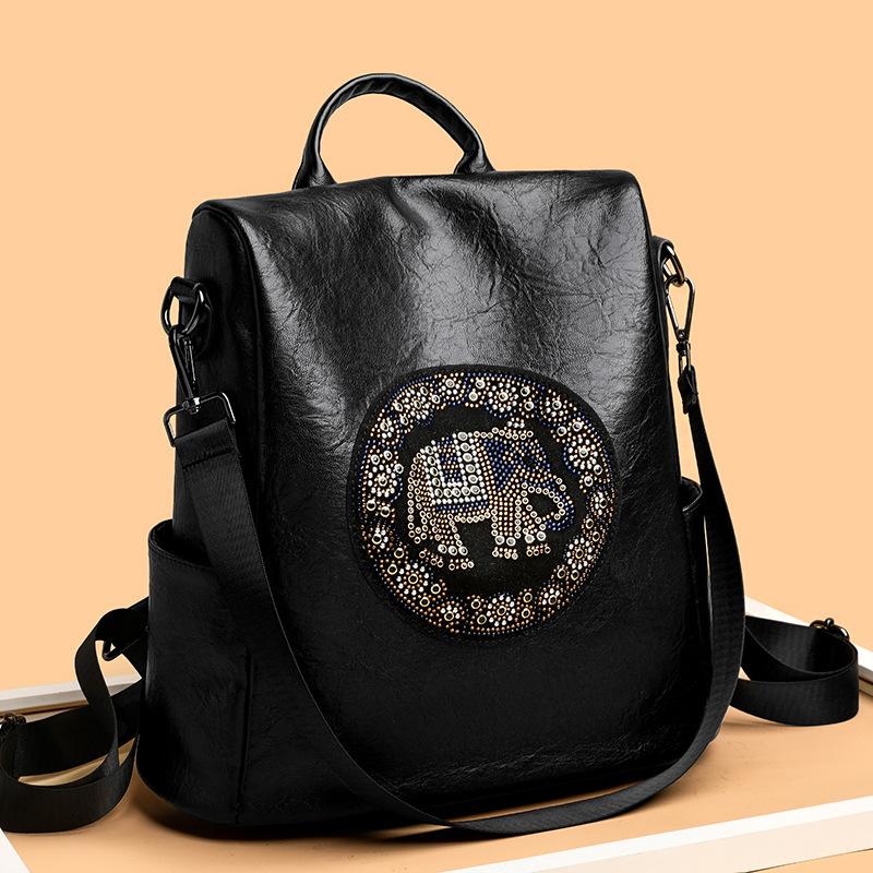 Retro Kožený Batoh Proti Krádeži Dámsky Mäkká Koža Dámska Taška Voľnočasová Veľkokapacitná Cestovná Taška Módna