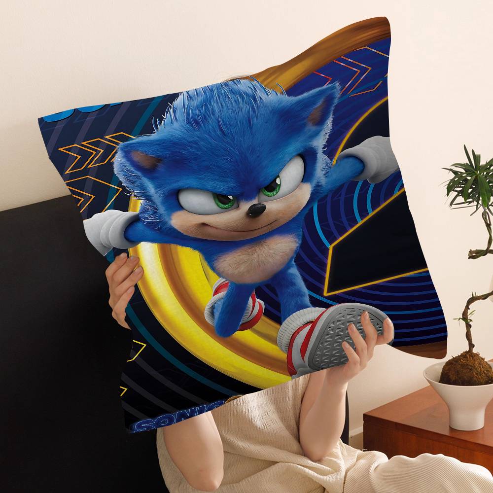 Anime S-SonicS H-Hedgehog Pillow Gifts Home Office Furnishings Bedroom Sofa Car Cushion Cover Case 45x45cm