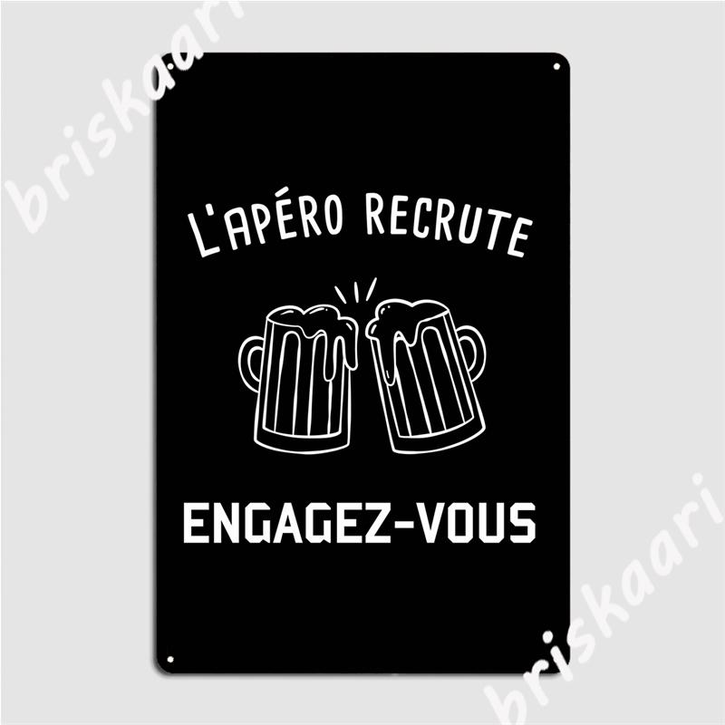 

Humor Alcohol Beer Apero Original Personalized Recruits Metal Signs Club Home create Wall Decor Tin sign Posters 20x30cm