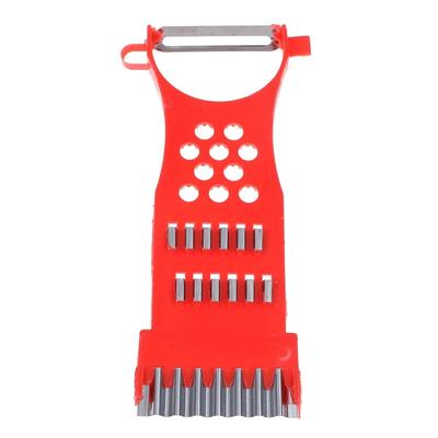 Rallador Multifuncional de Plástico para Verduras y Frutas Cuchillas de Acero Inoxidable Peladores de Zanahoria y Patata Herramientas de Pelado y Rallado para Cocina