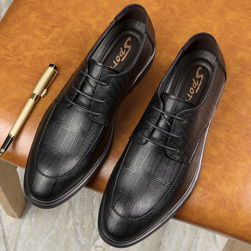 Business-Lederschuhe für Herren Herbst Luxus Bequeme Flats Slipper Schwarz Büro Karriere Freizeitschuh Rutschfest Zapatos Hombre