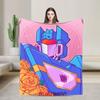 T-Transformers Soundwave Plush Blanket Boy Girl  Flannel Throw Blanket For Couch Chair Soft Custom Quality Bedspread Gift